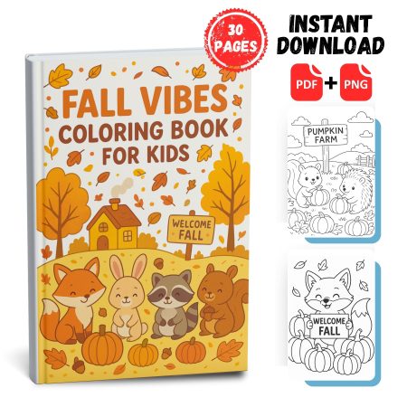 Fall Vibes Coloring Book for Kids 1