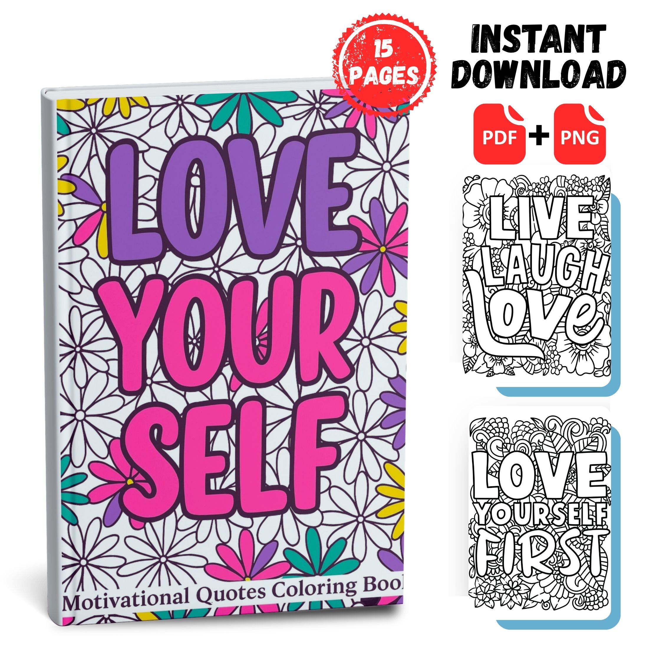 Motivational Quotes Coloring Book 1