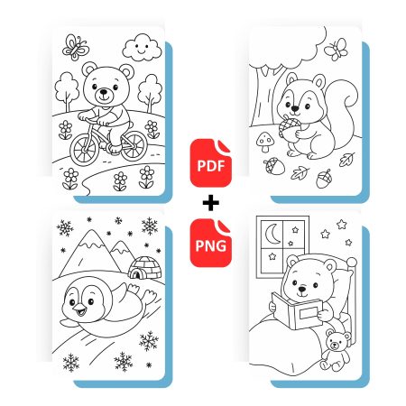 Cute Animals Coloring Book 2