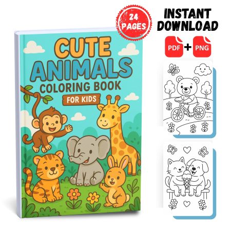 Cute Animals Coloring Book 1