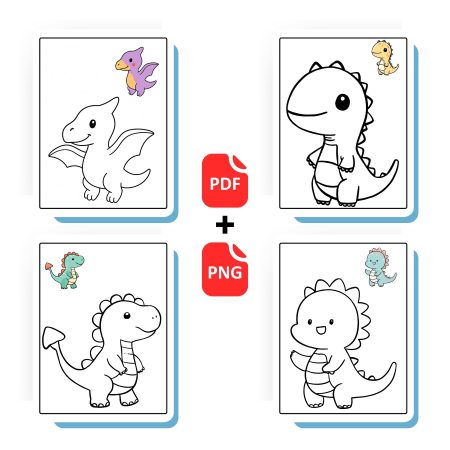 Cute Dinosaur Coloring book 2